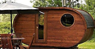 Баня бочка из кедра под ключ в Курчатове - цена от 137215 рублей