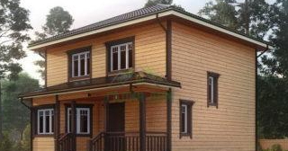 Двухэтажный дом из бруса в Курчатове от Строй-Крч - строительство от 137215 руб.