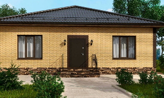 Проекты одноэтажных домов из кирпича | Строй-Крч - Курчатов от 3695 рублей