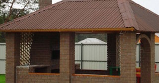 Беседка из кирпича под ключ в Курчатове цена от 3273 рублей - Строй-Крч